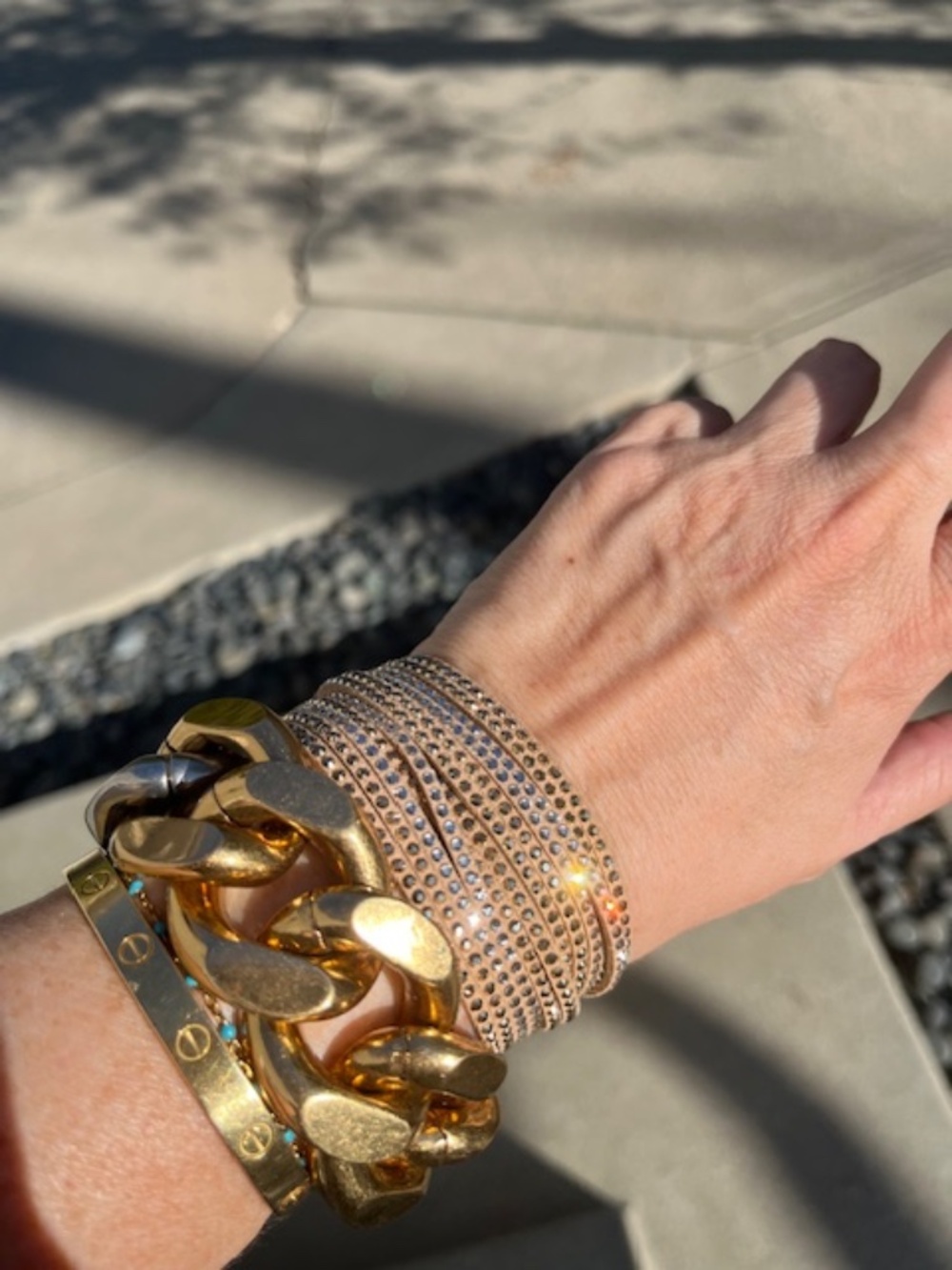 Stella McCartney Chunky two tone bracelet M/L